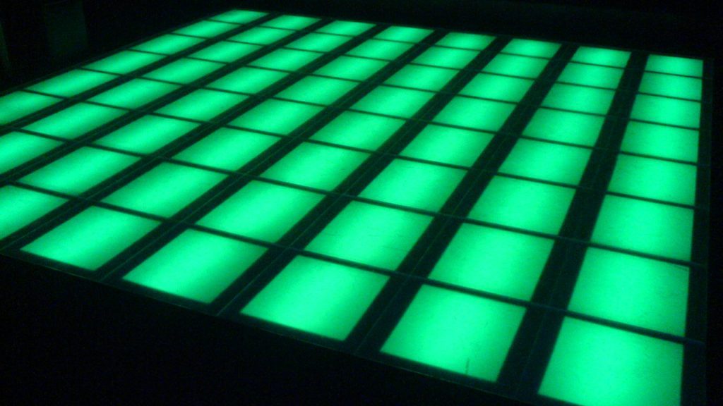 RGB dancefloor - LEDs set to green light