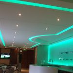 7.5-watt RGB LEDs add colour to this bar's ornamental coving