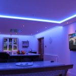 20W RGBW LED tapes set to indigo lighting