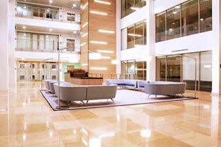 Marlow International lobby - 20-watt white LEDs