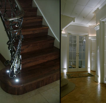 Entrance hall controlled by a Lutron home system
