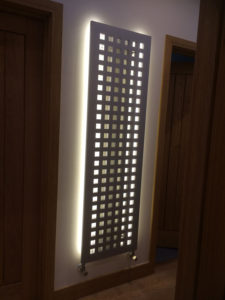 Radiator with backlighting