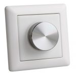 Wall-mounted rotary DALI dimmer switch for white + single-colour LEDs