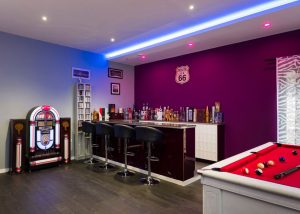 RGBW LED strip provides feature-light in games room