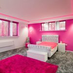 pink bedrooom with RGBW LED coving