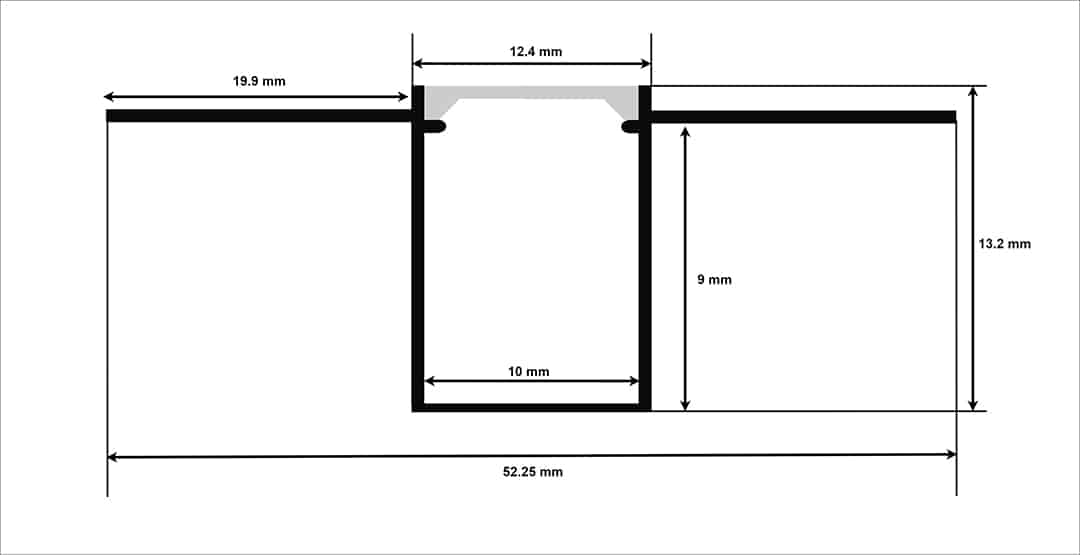 Plaster-In Slimline Line Drawing