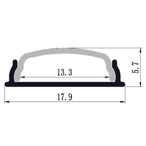 Bendable LED Profile dimensions